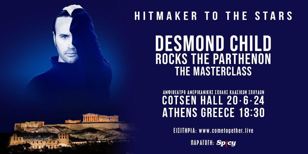 Desmond Child Rocks the Parthenon - The Masterclass - Tickets Online -  ComeTogether