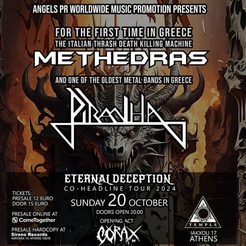 ΜΕΤΗEDRAS / PIRANHA / CORAXBM @ “ETERNAL DECEPTION” TOUR 2024