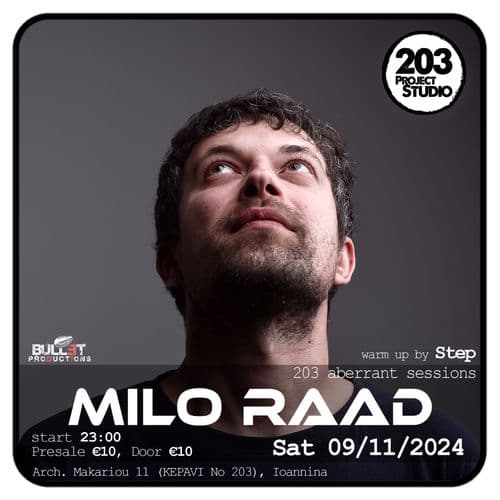 MILO RAAD (SRB) at Studio 203 , Ioannina