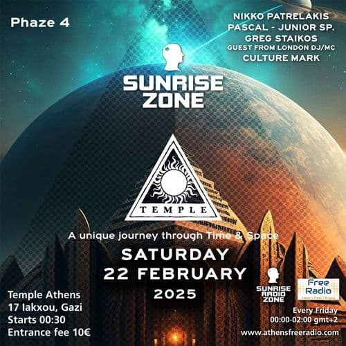 Sunrise Zone ( Nikko Patrelakis / Dj Pascal /  Junior SP / Greg Staikos / MC Culture Mark ) at Temple