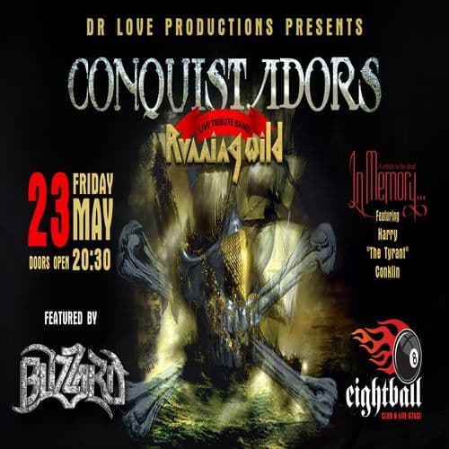 "CONQUISTADORS" A live tribute to RUNNING WILD + Blizzard @Eightball Club 23/05/2025