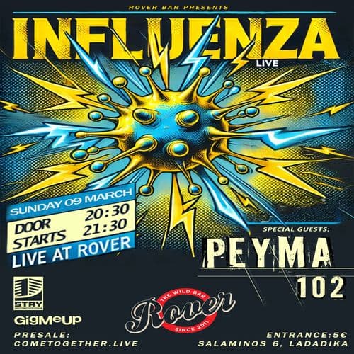 INFLUENZA + ΡΕΥΜΑ 102 live at Rover Bar