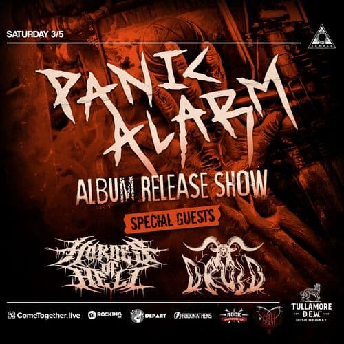 PANIC ALARM RELEASE ALBUM SHOW w/ HORDES OF HELL / DRUID Saturday 03/05 live at Temple