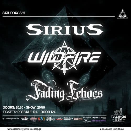Sirius, Wildfire, Fading Echoes - live at Black Temple Athens
