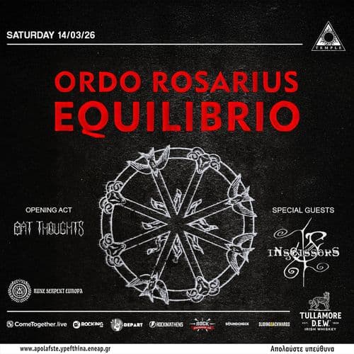 Ordo Rosarius Equilibrio (Sweden) w/ special Guests: iNsCissorS , opening act: Bat Thoughts - live at Black Temple