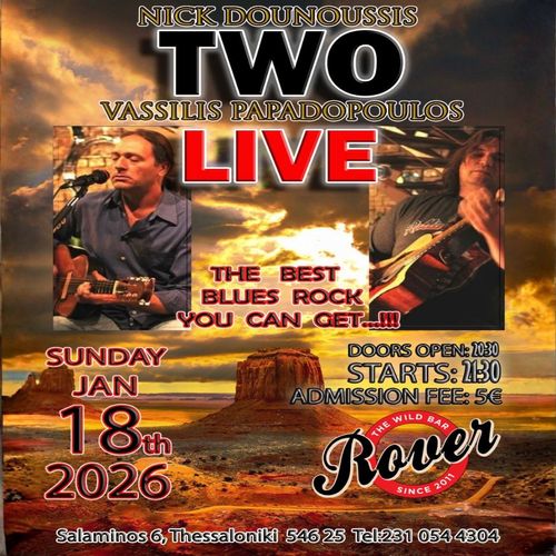 TWO (Nick Dounoussis & Vassilis Papadopoulos) Live @ Rover || SUN 18 JAN