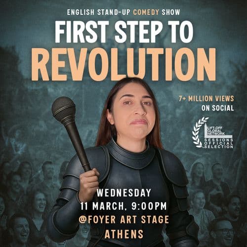 English Comedy in Athens | First Step to Revolution - Anna Ampatziani