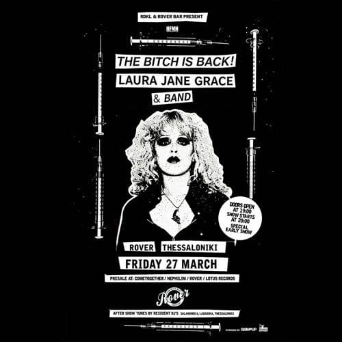 LAURA JANE GRACE full band live @ Rover || FRIDAY 27th MARCH || special early show!
