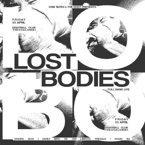 LOST BODIES (full band live) | Παρασκευή 3 Απριλίου | Eightball Club