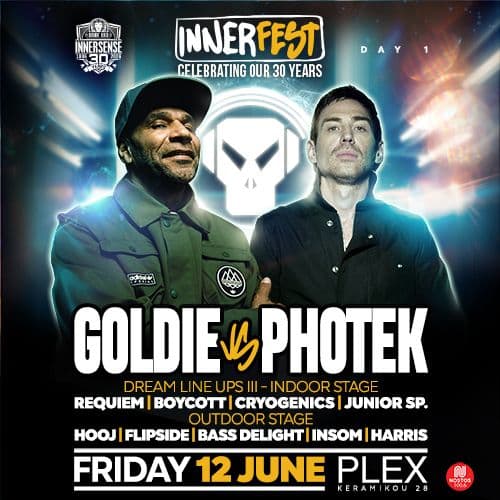 INNERFEST  DAY 1 - GOLDIE vs. PHOTEK plus Local DJs - Fri. 12 June at Plex