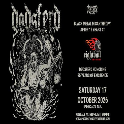 DØDSFERD  Live in Thessaloniki - Black Metal Misanthropy after 12 years at 8ball club