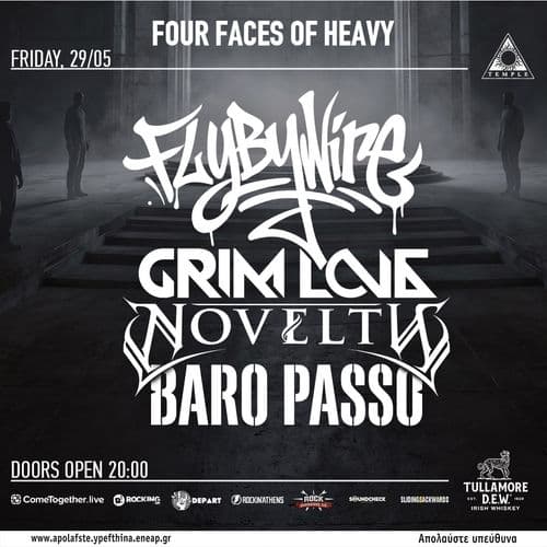Temple: Four Faces of Heavy fest. - FlyByWire , Grim Love , Novelty , Baro Passo - live at Black Temple