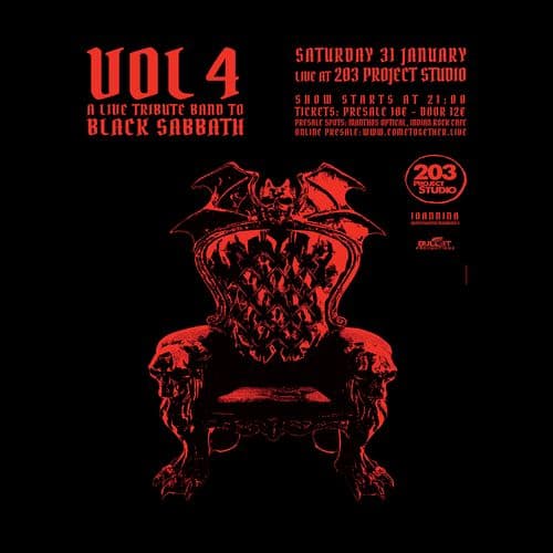 VOL.4 ( A LIVE TRIBUTE BAND TO BLACK SABBATH) LIVE AT STUDIO 203 31/1/26