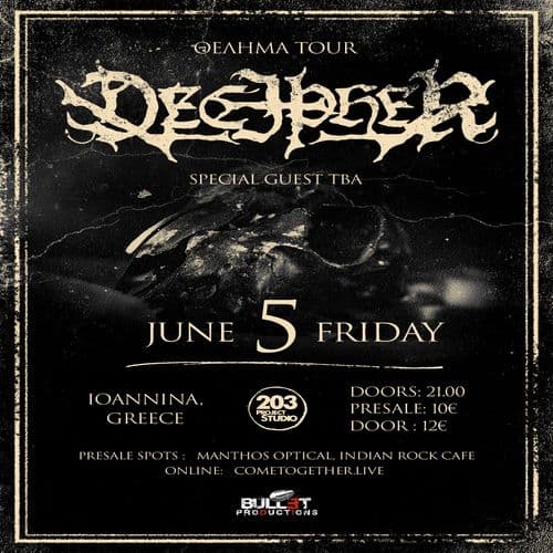 DECIPHER LIVE AT STUDIO 203, IOANNINA 5/6/26